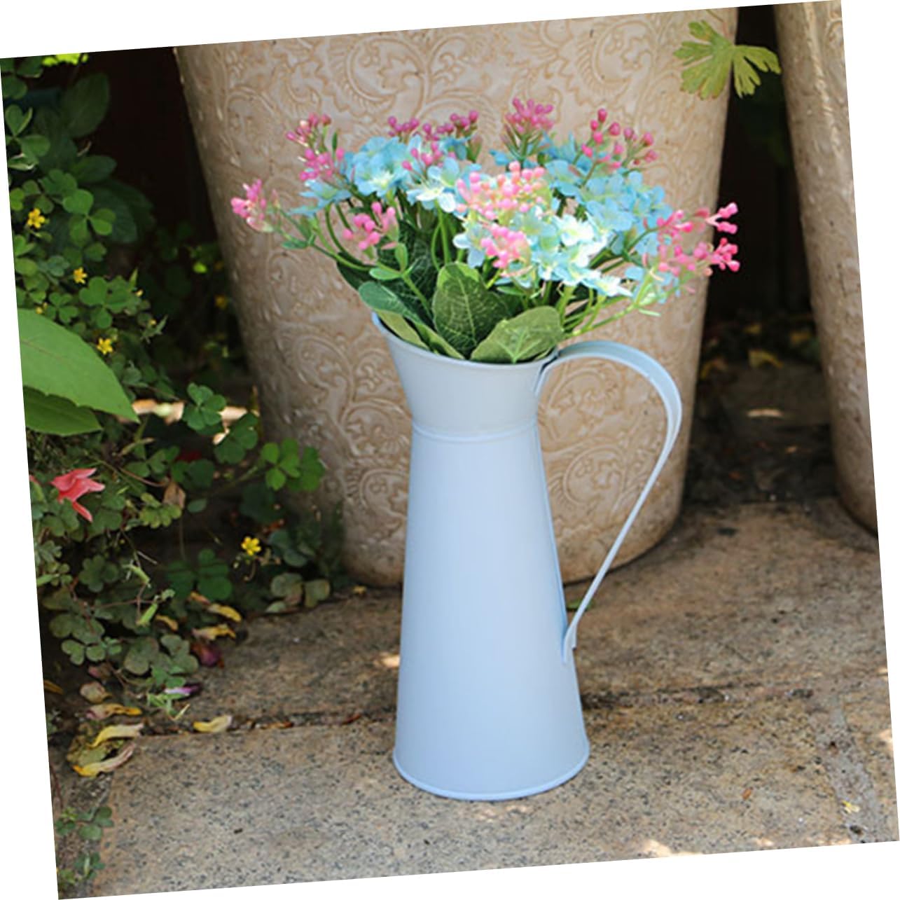 Iron Pitcher Dried Flower Vase for Desktop and Ground Use
