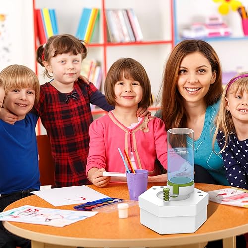 Miniatura 6 de Enjuagadora de pinceles, limpiador de pinceles de pintura con botón de drenaje, limpiador de cepillo de aceite de reciclaje de agua, cepillo de