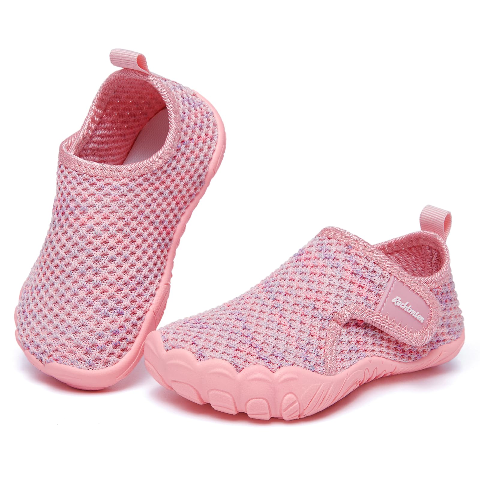 Rechtmien Toddler Shoes Girl Water Beach Breathable Quick Dry Shoes Pool Walking Non-Slip Lightweight Swim Aqua Shoes Pink Toddler 8