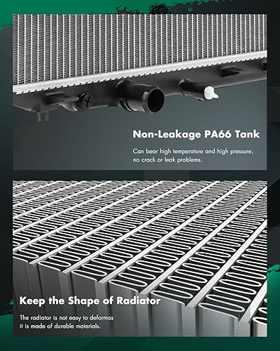 Vista 227 de SCITOO Radiador 2839 apto para Jeep 2006-2010 para Jeep para Commander 3.7L 2005-2010 para Jeep para Grand Cherokee 3.7L 2005-2009 para Jeep