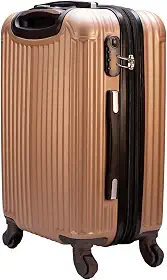 Mala de Viagem de Bordo Abs 10kg Expansiva ANAC 360 Graus com Senha (Caqui)
