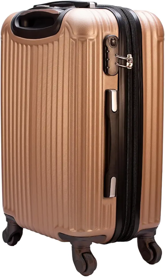 Mala de Viagem de Bordo Abs 10kg Expansiva ANAC 360 Graus com Senha (Caqui)