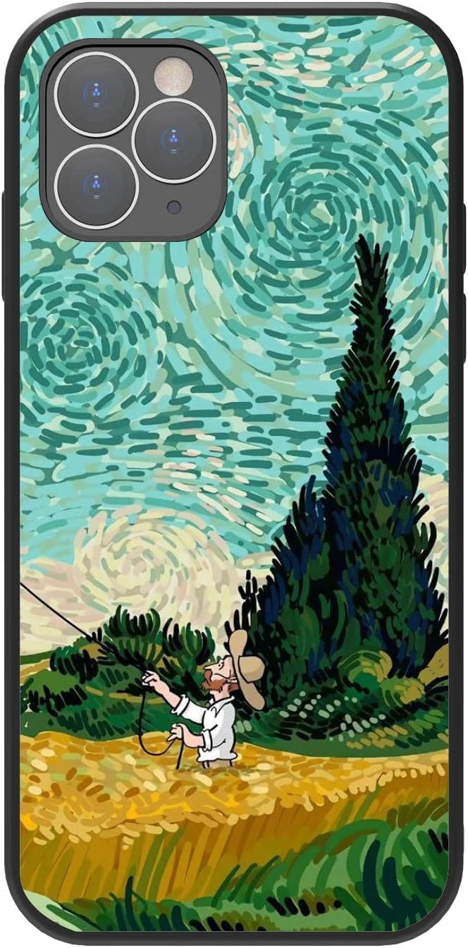 Compatible for iPhone 11 Pro Max Case for Keep Your Phone Safe and Stylish with a Drop-Resistant TPU Case in Oil Painting Design iPhone11ProMax