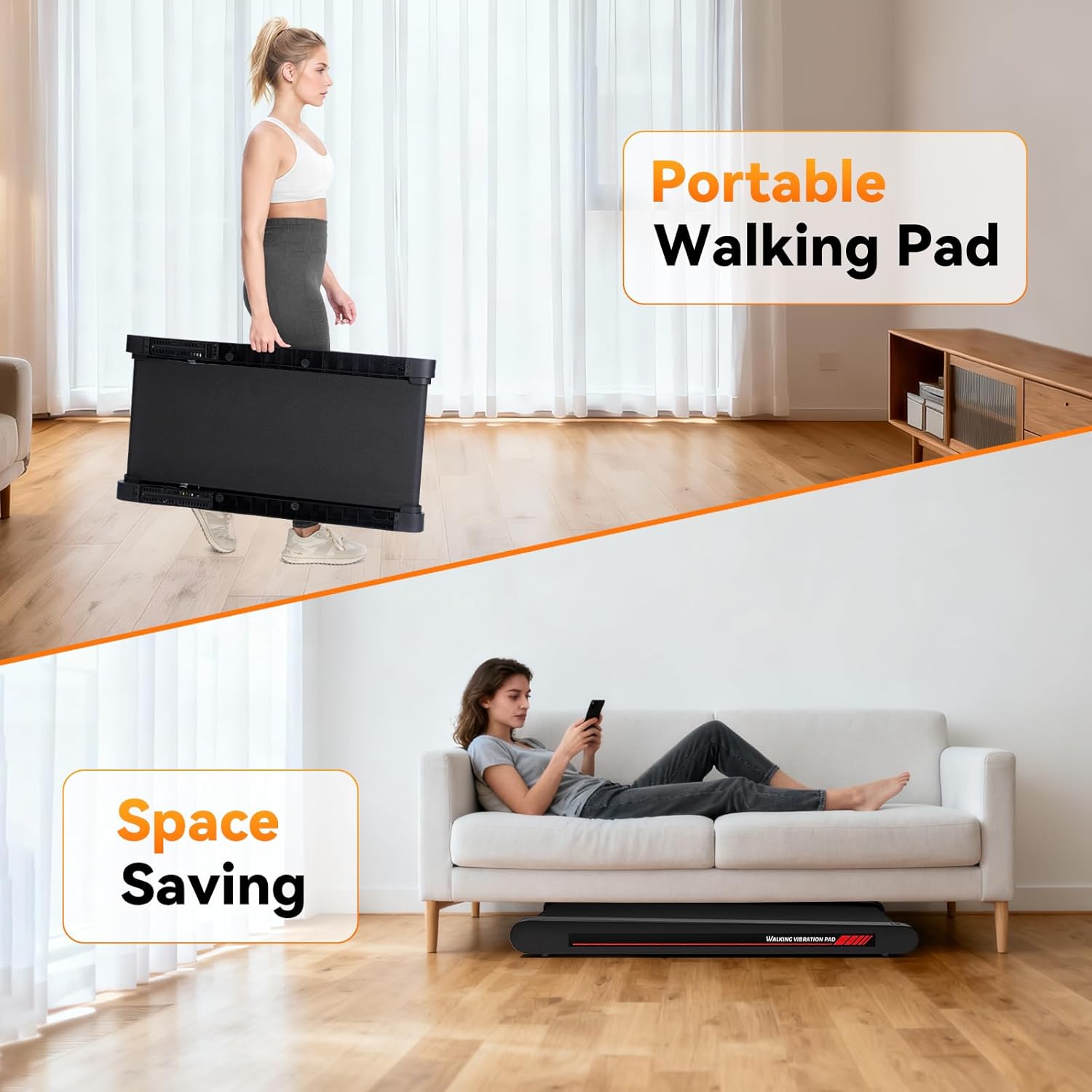 Sperax 4 in 1 Walking Vibration Pad Treadmill, Walking Treadmill Pad for Home with Remote Control and APP - Image 8