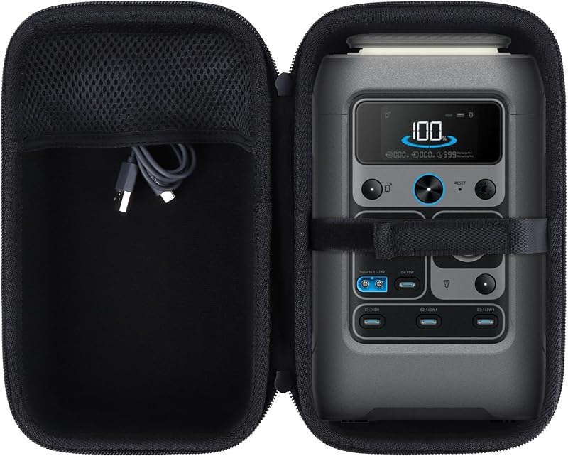 Case Compatible with Anker SOLIX C300 DC Power Bank Station, Outdoor 288Wh 90,000mAh Portable Power Station, 300W Solar Generator