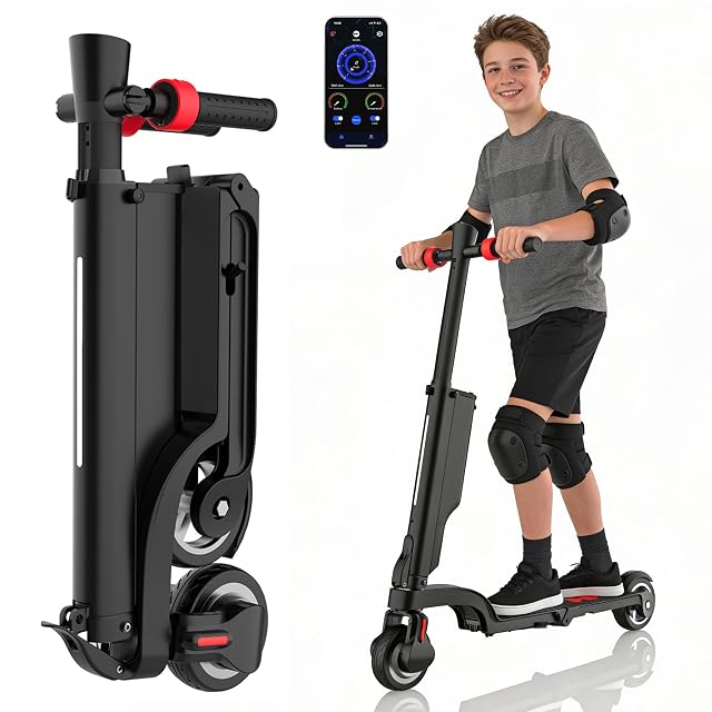 HX X6 Electric Scooter with Removable Battery for Big Kid 12 16 Miles Range 350W Motor 16 MPH