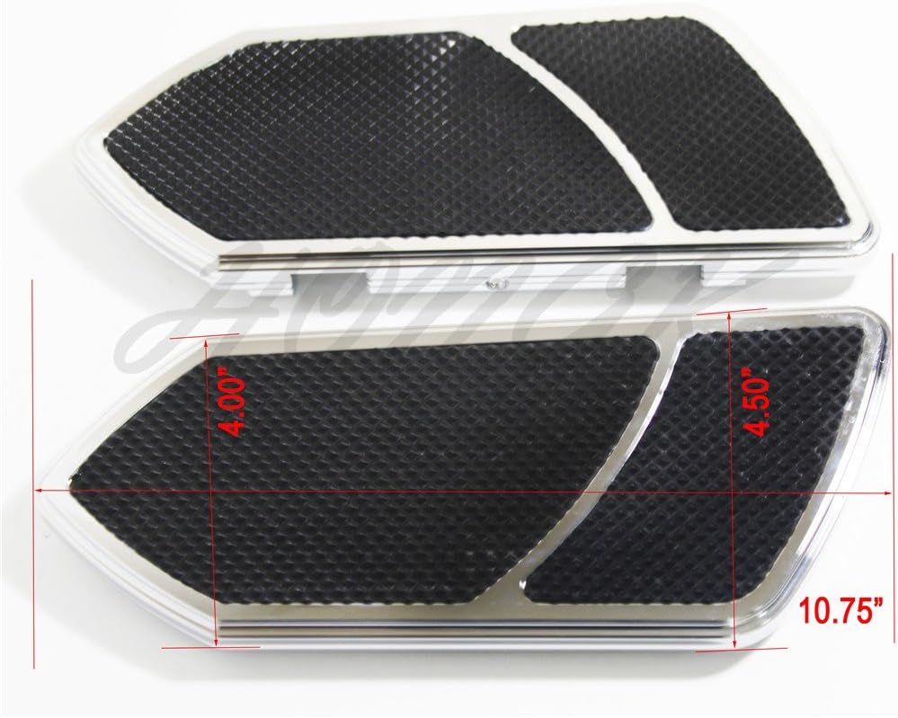 HONGK- Chrome Billet Rear Passenger Foot Board Floorboard Compatible with H-D Touring Road King [B077FPFTGR]