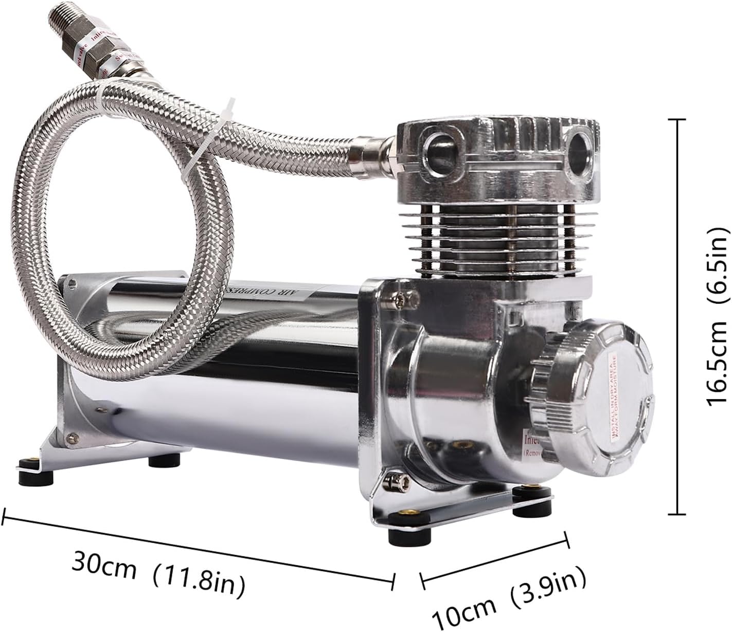 12V 200PSI 72DB Heavy-Duty Air Compressor, Portable High-Pressure Heavy Duty Air Train Horn Pump, Air Ride Suspension Compressor for Car Horns Pneumatic Suspension Systems Pneumatic Tools