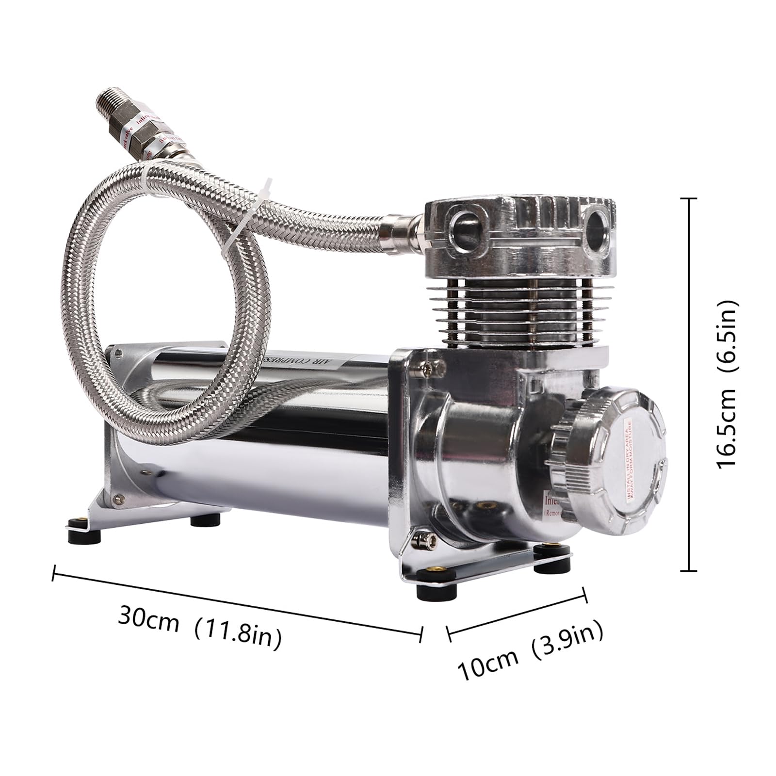 PROYONGOO 12V 200PSI 72DB Heavy-Duty Air Compressor, Portable High-Pressure Heavy Duty Air Train Horn Pump, Air Ride Suspension Compressor for Car Horns Pneumatic Suspension Systems Pneumatic Tools