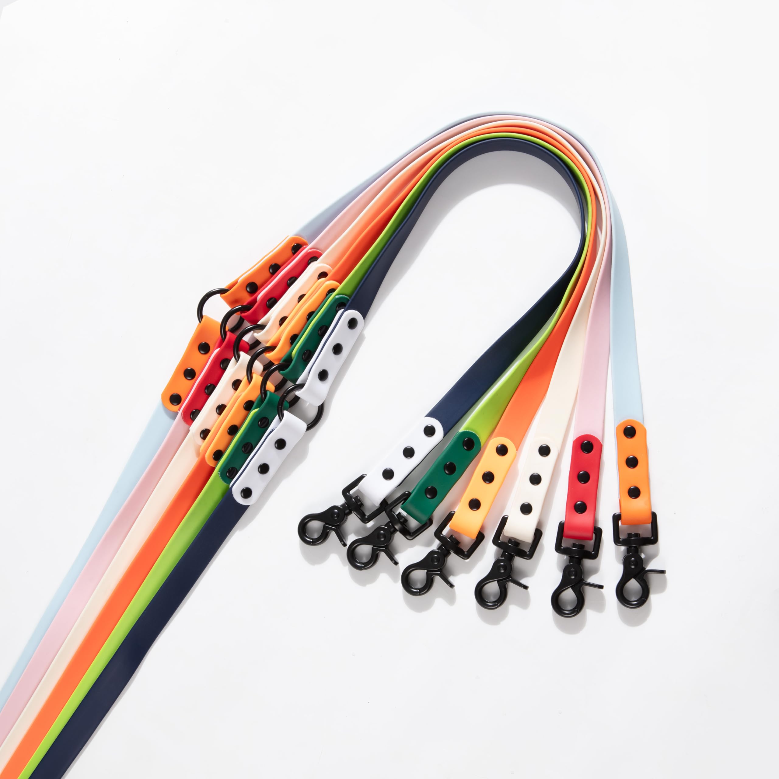 WLK1004G-5SET Luna - Correa y Collar Ajustable 6 en 1 Impermeable Manos Libres 6 en 1 con Linterna LED, dispensador de Bolsas y Soporte para Bolsas de excrementos, Paloma