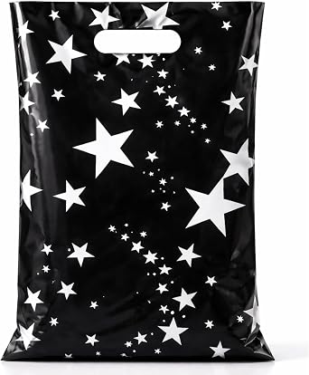Infinite Pack Reusable Printed Plastic Merchandise Retail Shopping Bags for Boutiques, Stores and Malls