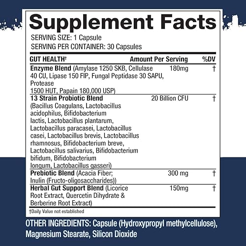 Miniatura 2 de Gaspari Nutrition Salud intestinal probada promueve una digestión saludable prebióticos y probióticos digestión deportiva y utilización de