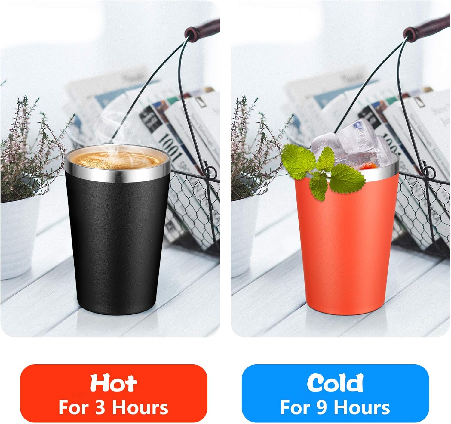 VEGOND 12oz Tumbler Stainless Steel Tumbler bulk Vacuum Insulated Double Wall Travel Tumbler with Lid and Straw Reusable Tumbler, Brick Red 1 Pack - Image 4