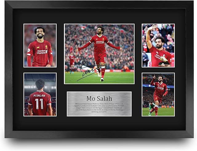HWC Trading A3 FR Mohamed Mo Salah Liverpool Gifts Printed Signed Autograph Picture for Fans and Supporters