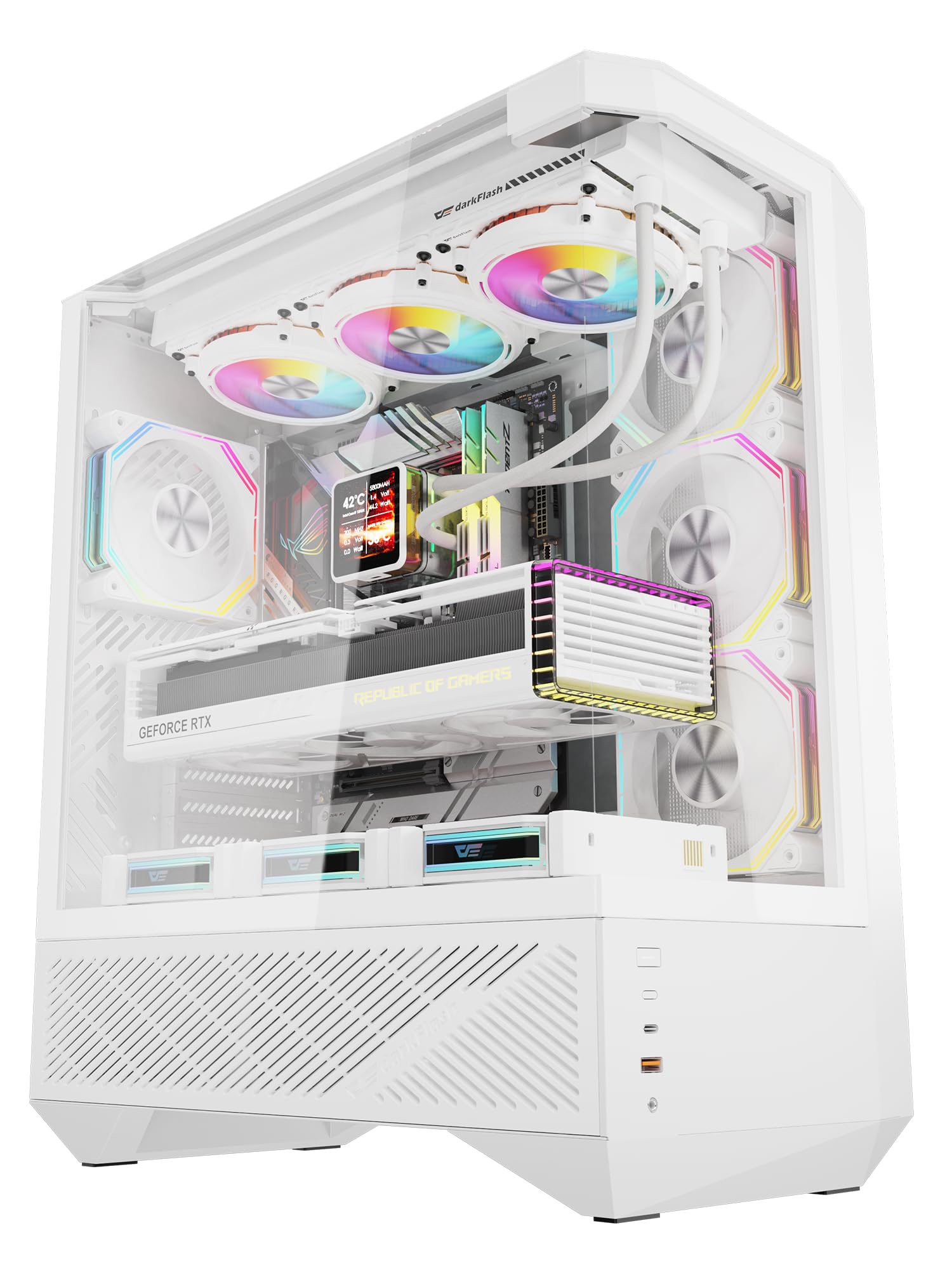 Amazon.com: darkFlash DY460 ATX Full-Tower PC Gaming Case, High