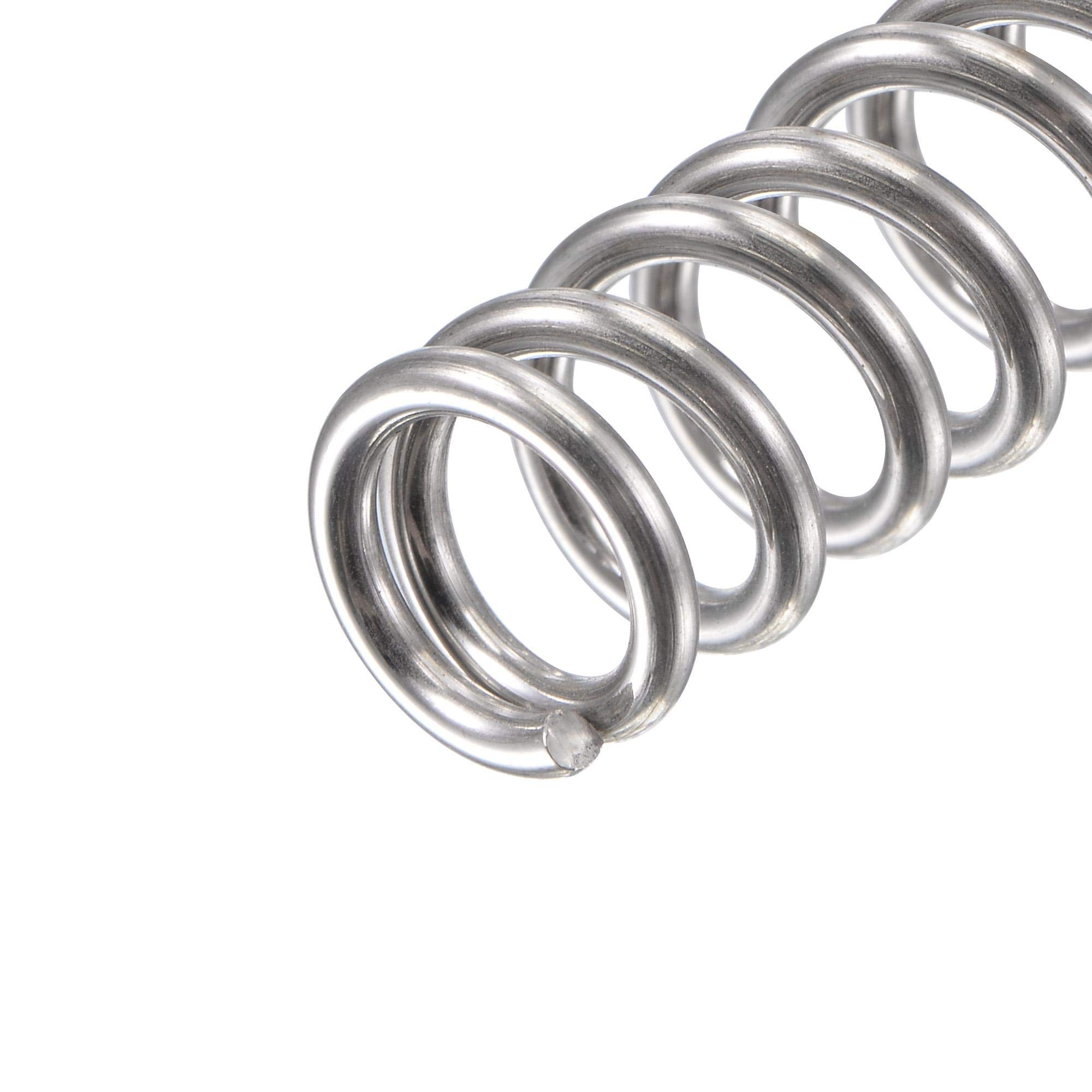 10 Molle A Compressione In Acciaio Inox 304 – 18mm X 50mm – Forza 5.9N – Per Elettrodomestici E Motori