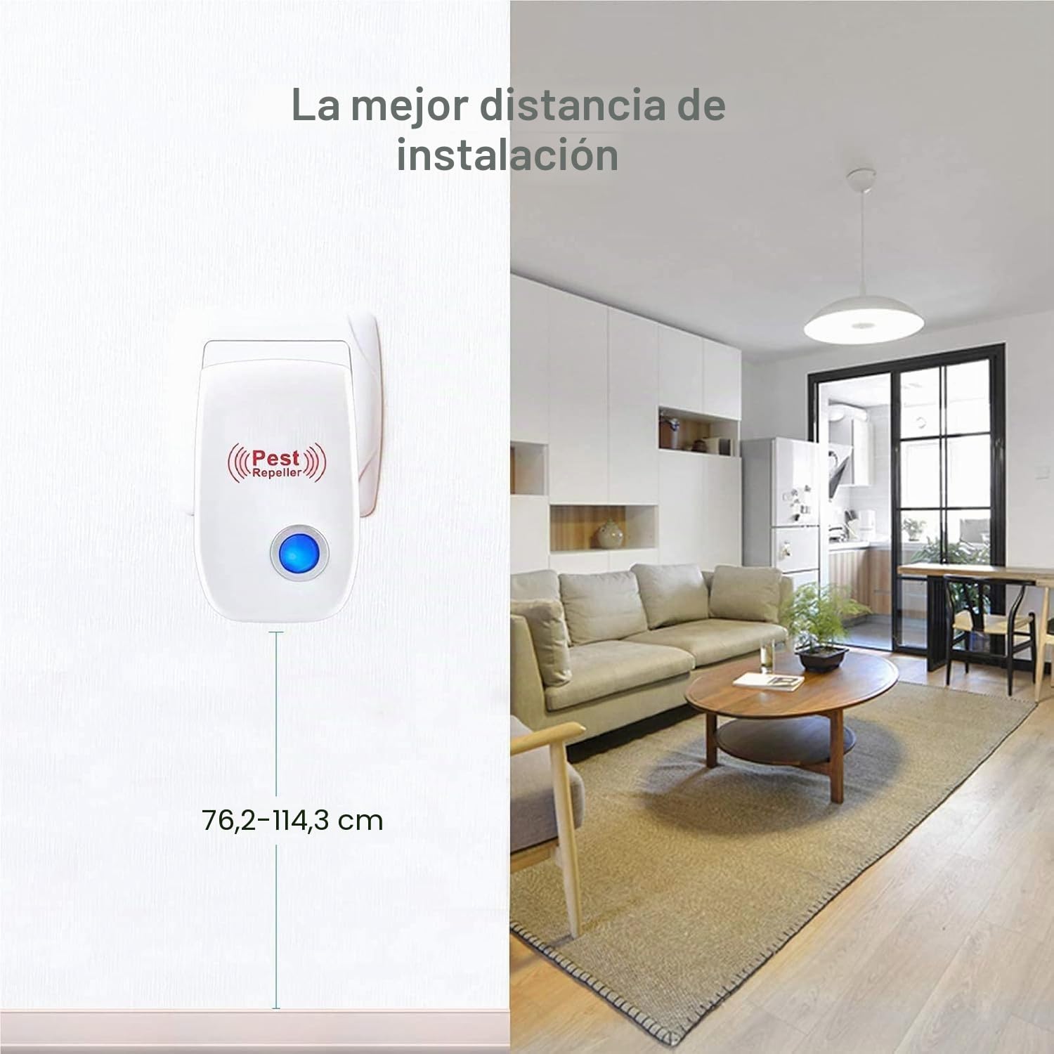 Repelente Ultrasónico de Plagas, 6 Pack Electrónico Repelente Mosquitos Control de Plagas, Repelente Ultrasónico Mosquitos para Anti Moscas, Ratones, Cucarachas, Arañas, Roedores