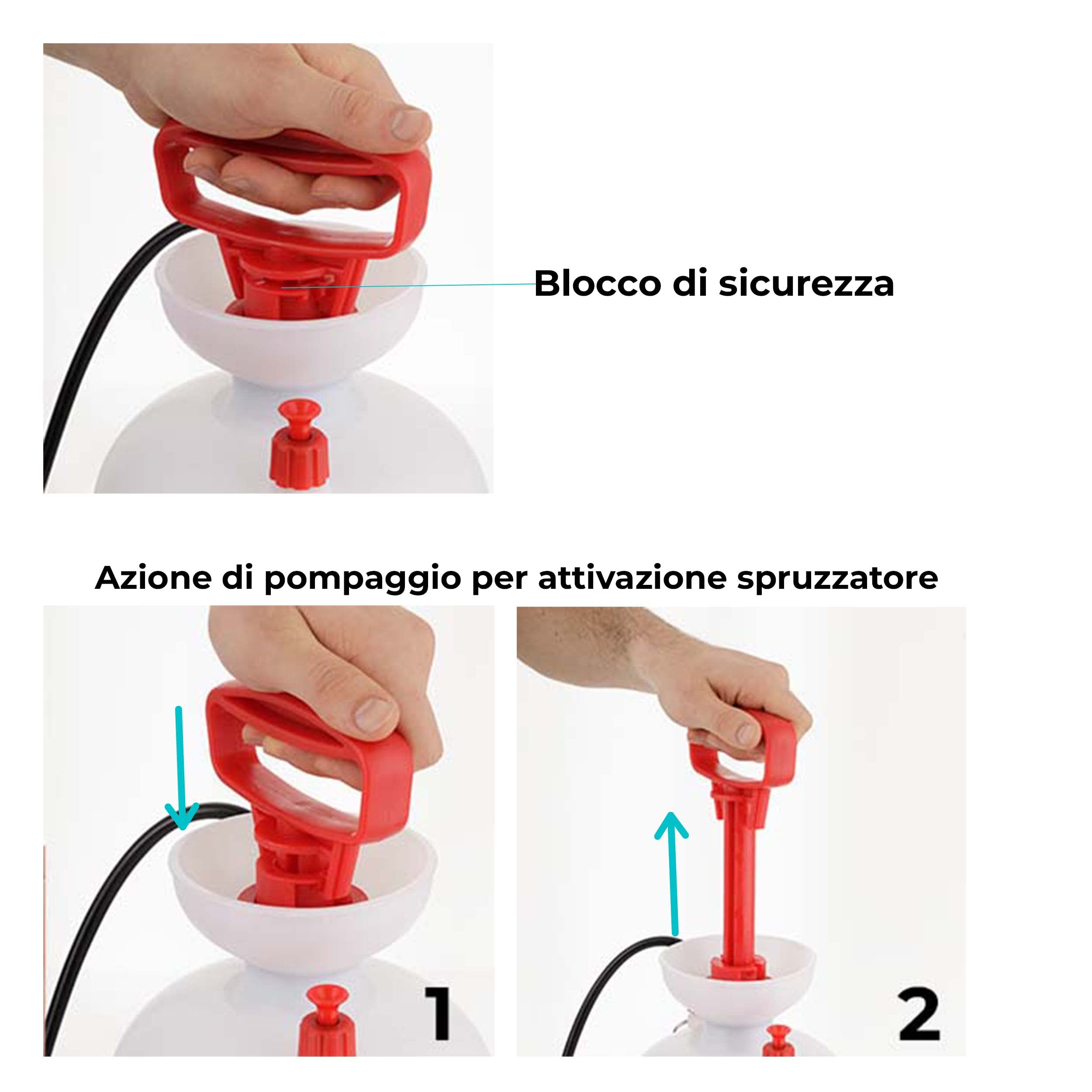 Pompa a spalla manuale, Nebulizzatore a Pressione manuale, Spruzzatore Manuale 7 Litri per Giardinaggio, Concimazione, Diserbo e Disinfestazione (7 L)