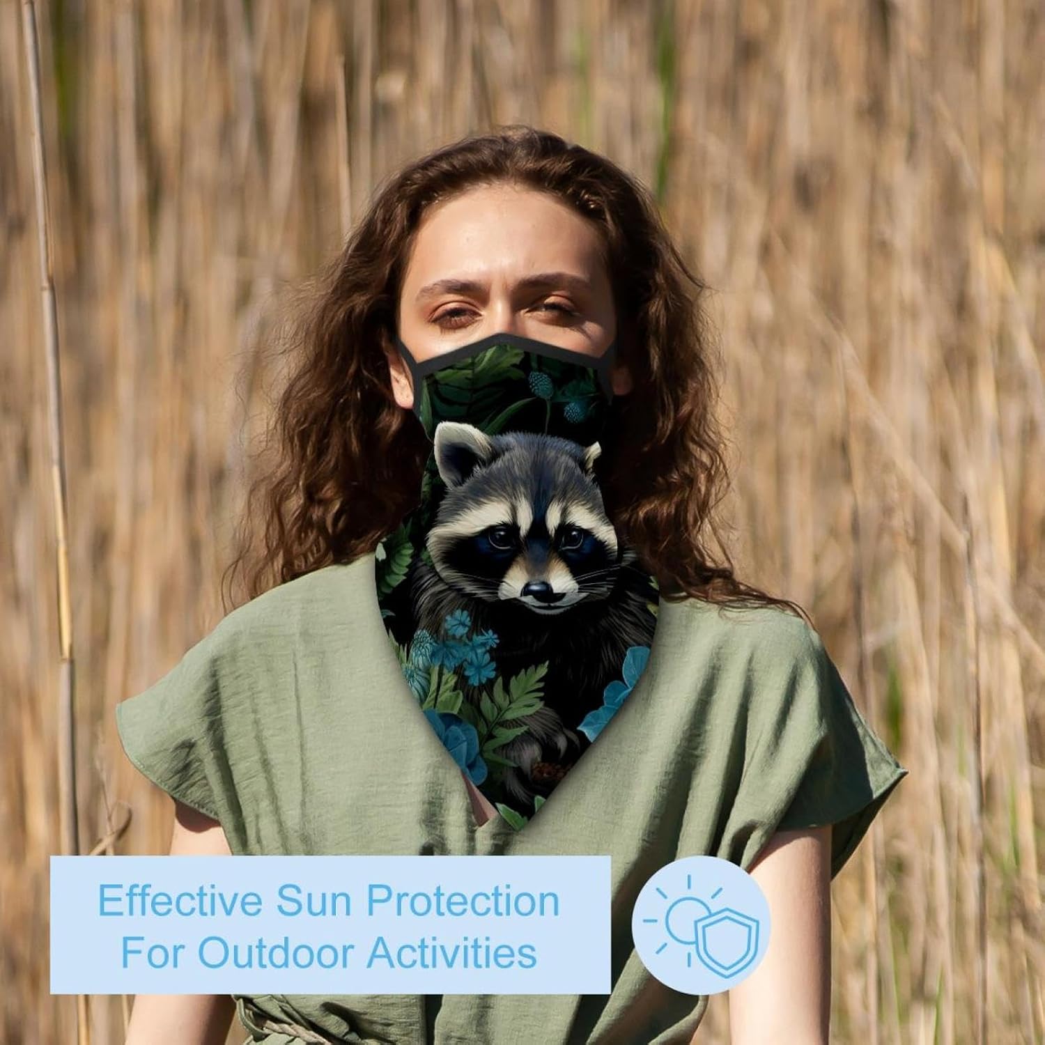 4 Pack Bear Neck Gaiter, Cooling Breathable Face Mask UV Protection Scarf Hiking Bandana for Men/Women