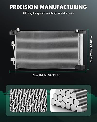Vista 47 de SCITOO Aire acondicionado condensador compatible con Chevrolet, para modelos GMC - Silverado 2500 HD 2015-2019 - Sierra 2500 HD 2015-2019 - 6.0L