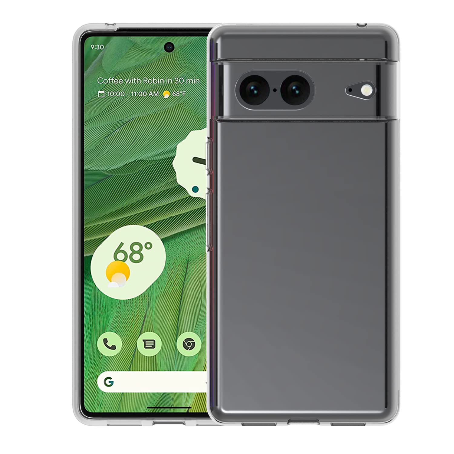 SNOSHOGoogle Pixel 7 Clear Phone Case,Slim Thin TPU Soft Skin Silicone Flexible Gel Lightweight Anti-Scratch Shockproof Protective Case Cover for Pixel 7,Crystal Clear