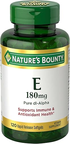 Natures Bounty Píldoras de vitamina E y cápsulas blandas de suplemento apoya la salud antioxidante 400 iu 120 unidades