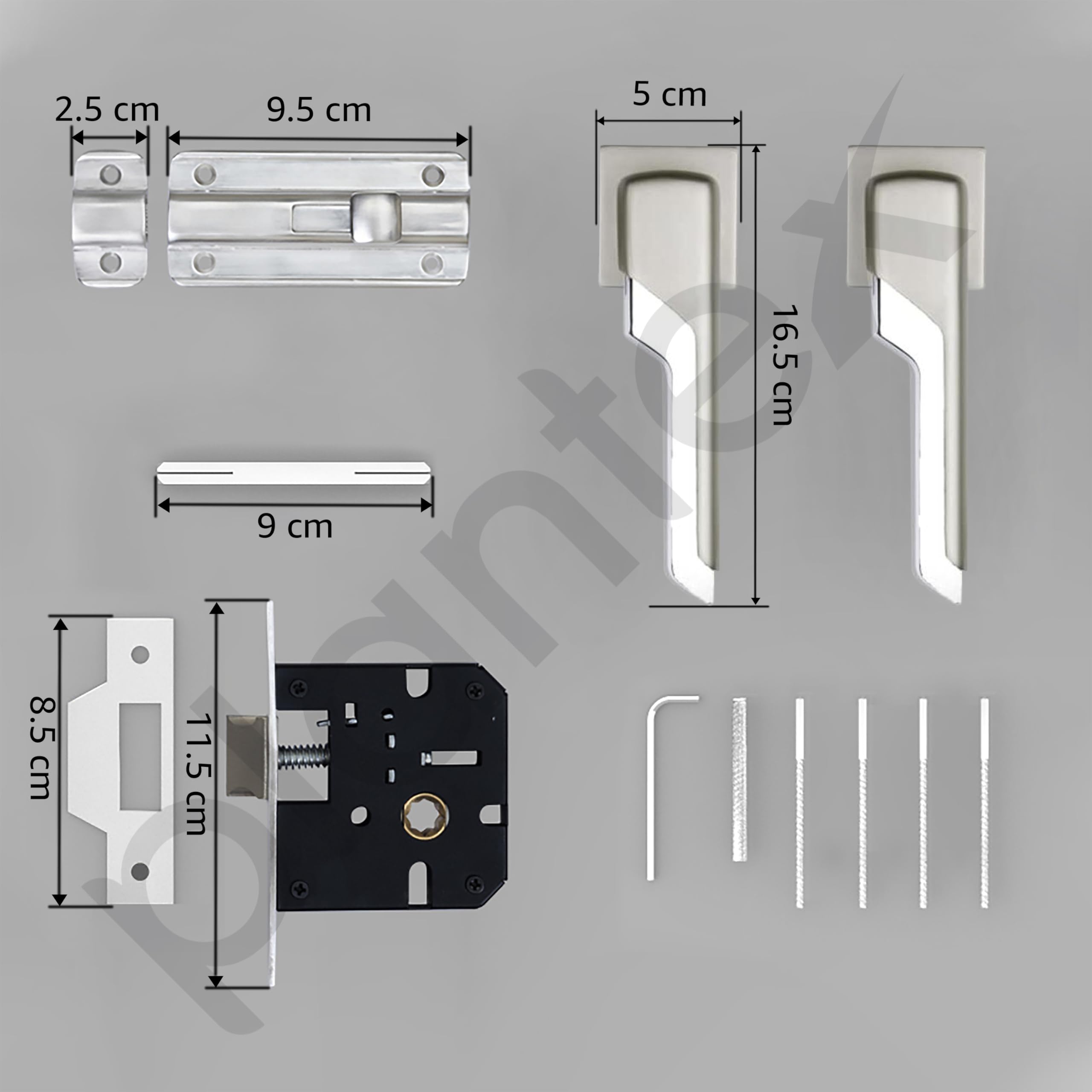 Plantex Heavy Duty Door Lock – Bathroom Door Lock/Mortise Keyless Handle Set for Home/Bathroom/Store Room/Balcony/Office with Baby Latch (7093 – Satin White & Chrome Finish) 1