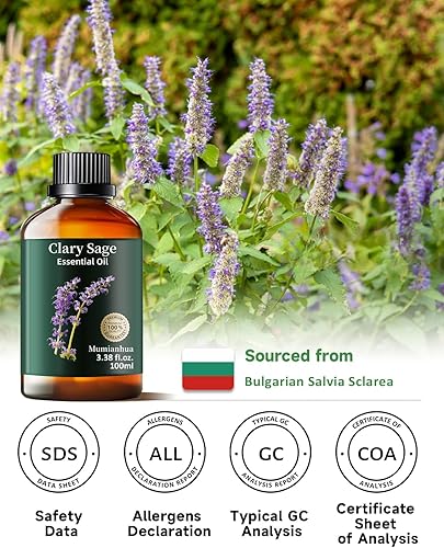 Miniatura 6 de Aceite esencial de salvia Mumianhua salvia para aromaterapia, aceite esencial puro de salvia clara, aceite esencial para el crecimiento del cabello,