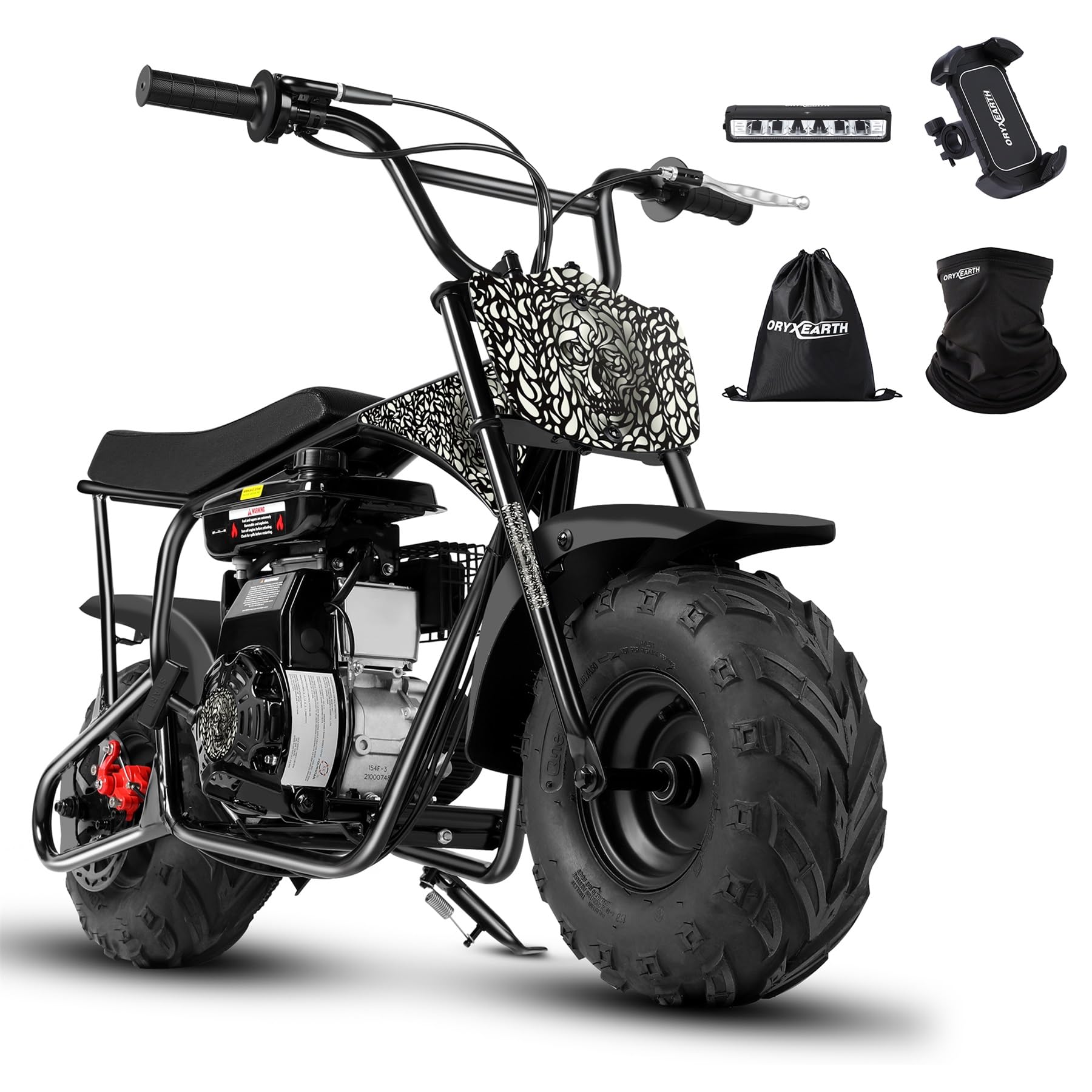 BRM100 Mini Dirt Pit Bike 105cc 4-Stroke Off Road for Teens Adults 220 LBS