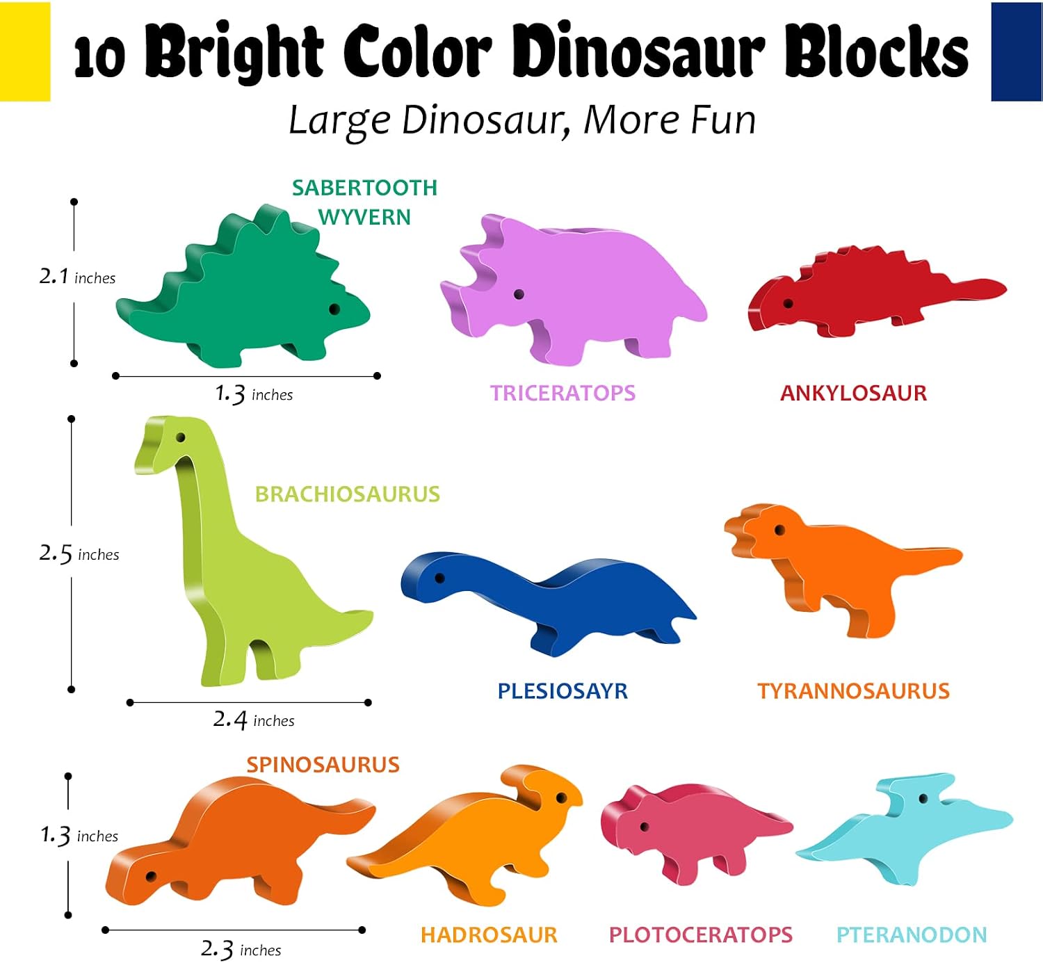 GMAOPHY Dinosaur Stacking Toy for Kids Boys Age 2 3 4 5 Years Old, Dinosaur Wooden Blocks for Concentration Motor Skills Training, Montessori Learning Toys, Christmas Birthday Gift Game for Toddler