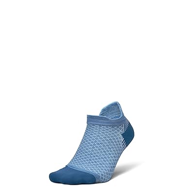 Feetures PF Relief Light Cushion No Show Tab Crew Cut Socks Shoes Chambray Sky