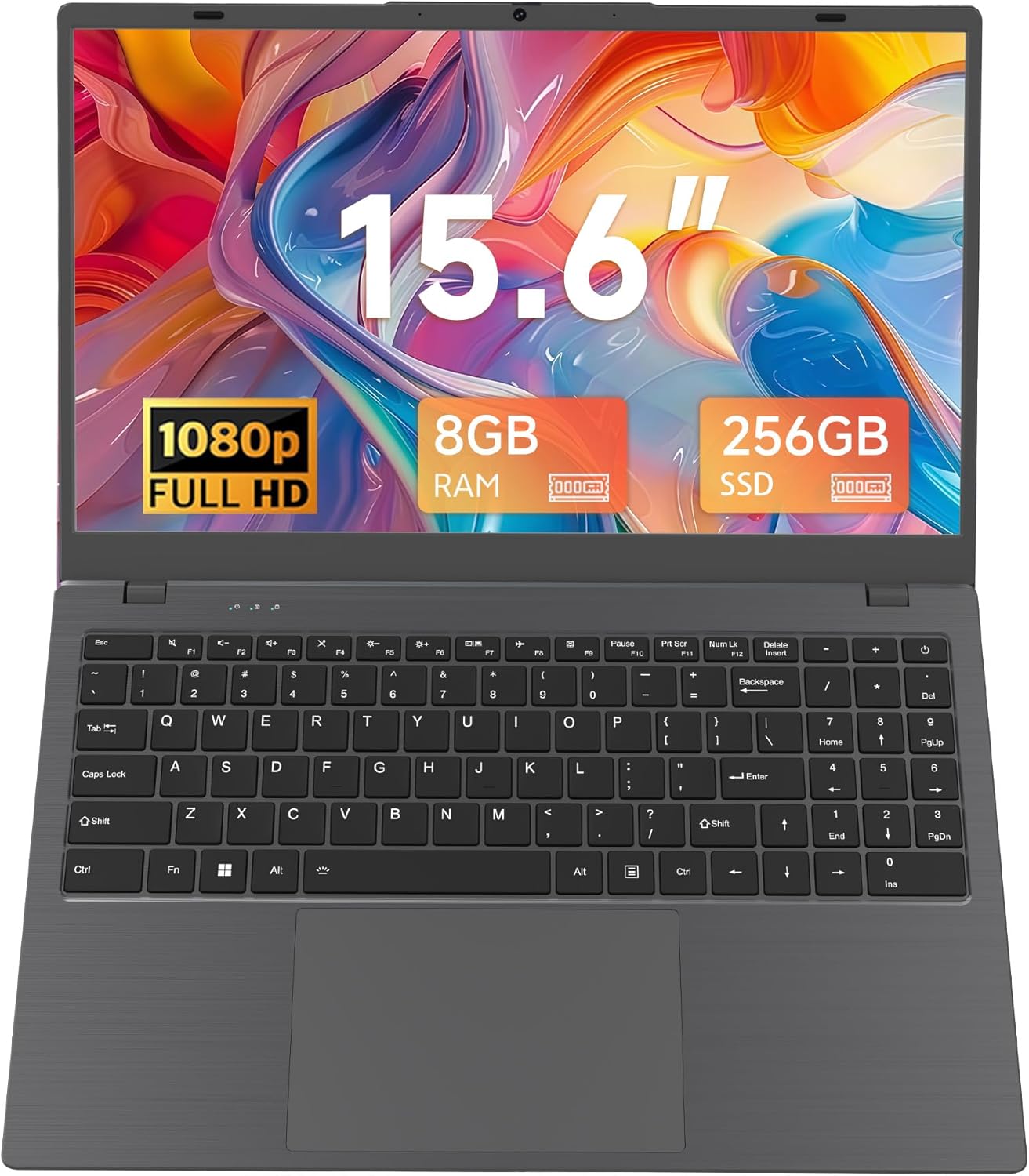Laptop Computer 15.6 inch - Laptops with Pentium Processor Up to 3.4GHz, 8GB RAM 256GB SSD, FHD IPS Screen, Long Battery Life, USB 3.2, Type-C, BT 5.2, WiFi 5, PC Laptop for Business and School