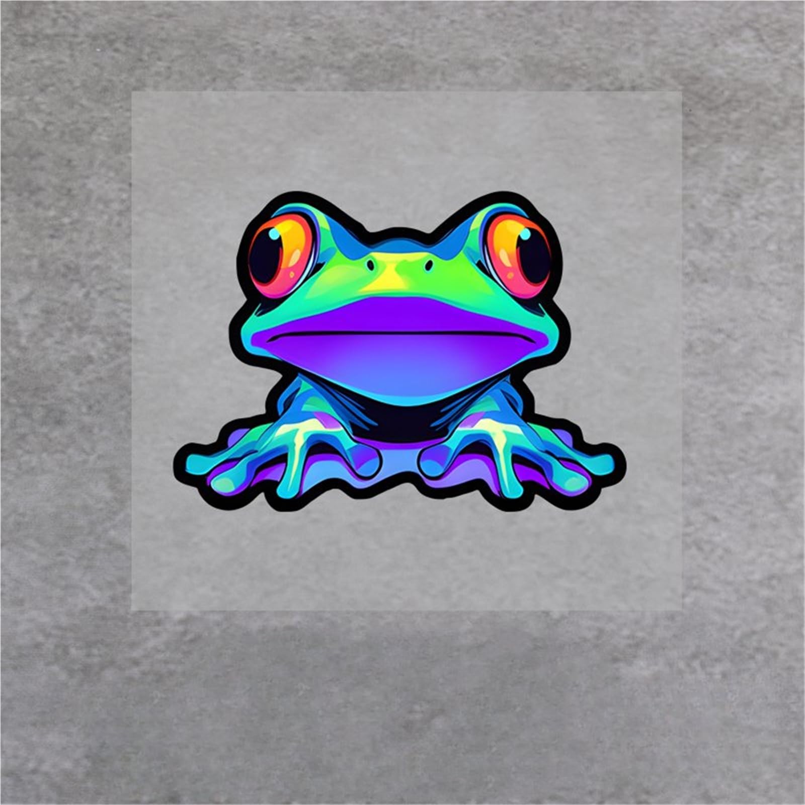 HAfgDJ Frog Motorcycle Stickers Motorbike Fuel Tank Front Cowl Side Panels Helmet Decoration Auto Window Bumper Cartoon Decals