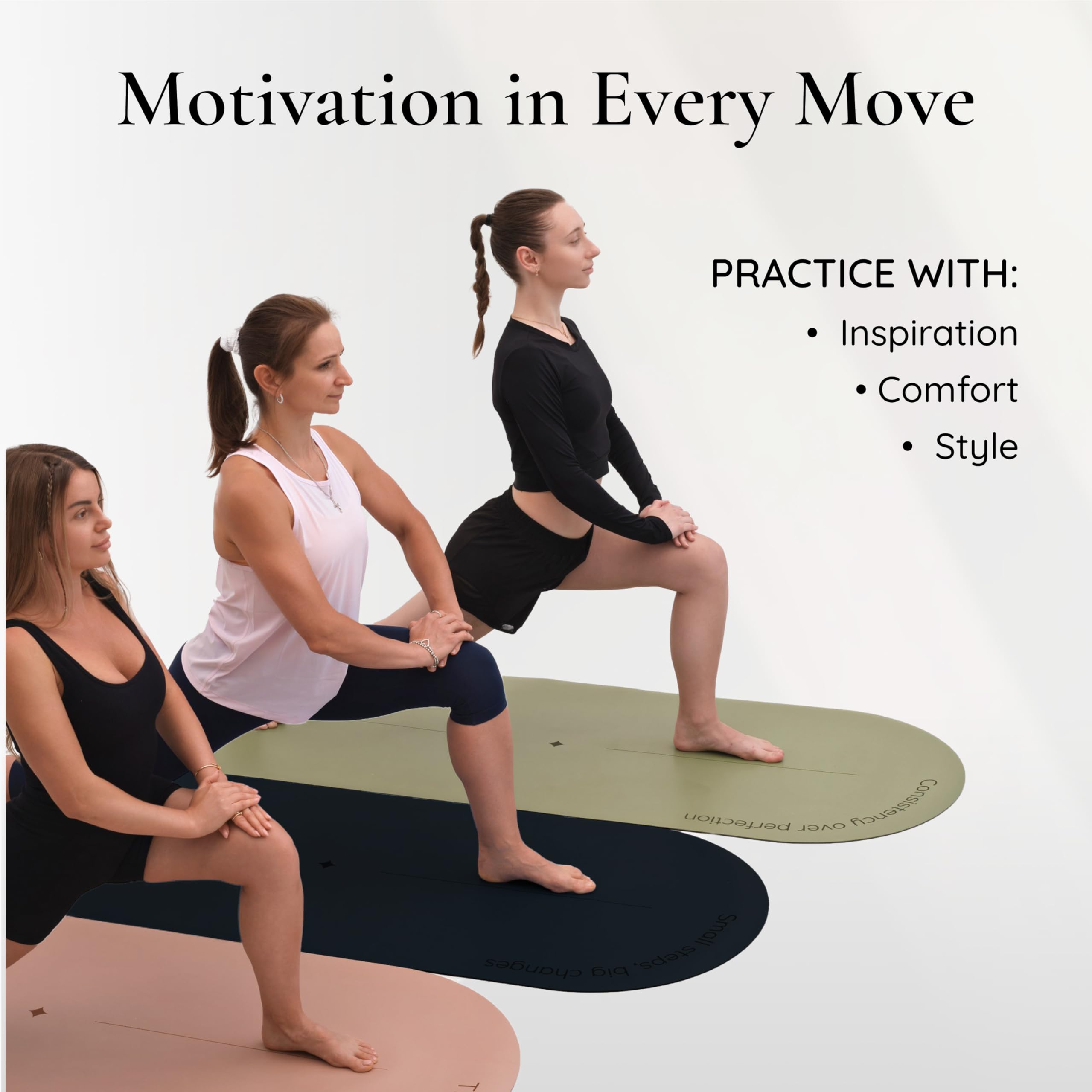 Yogamatte aus Naturkautschuk für Heimtraining, umweltfreundlich, rutschfest, mit Tragegurt, ideal für Yoga, Pilates und Bodenübungen