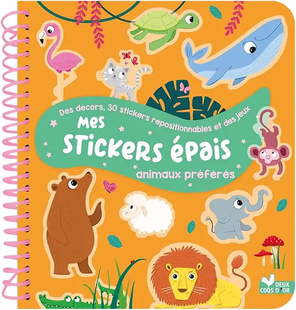 Stickers repositionnables épais - Animaux préférés