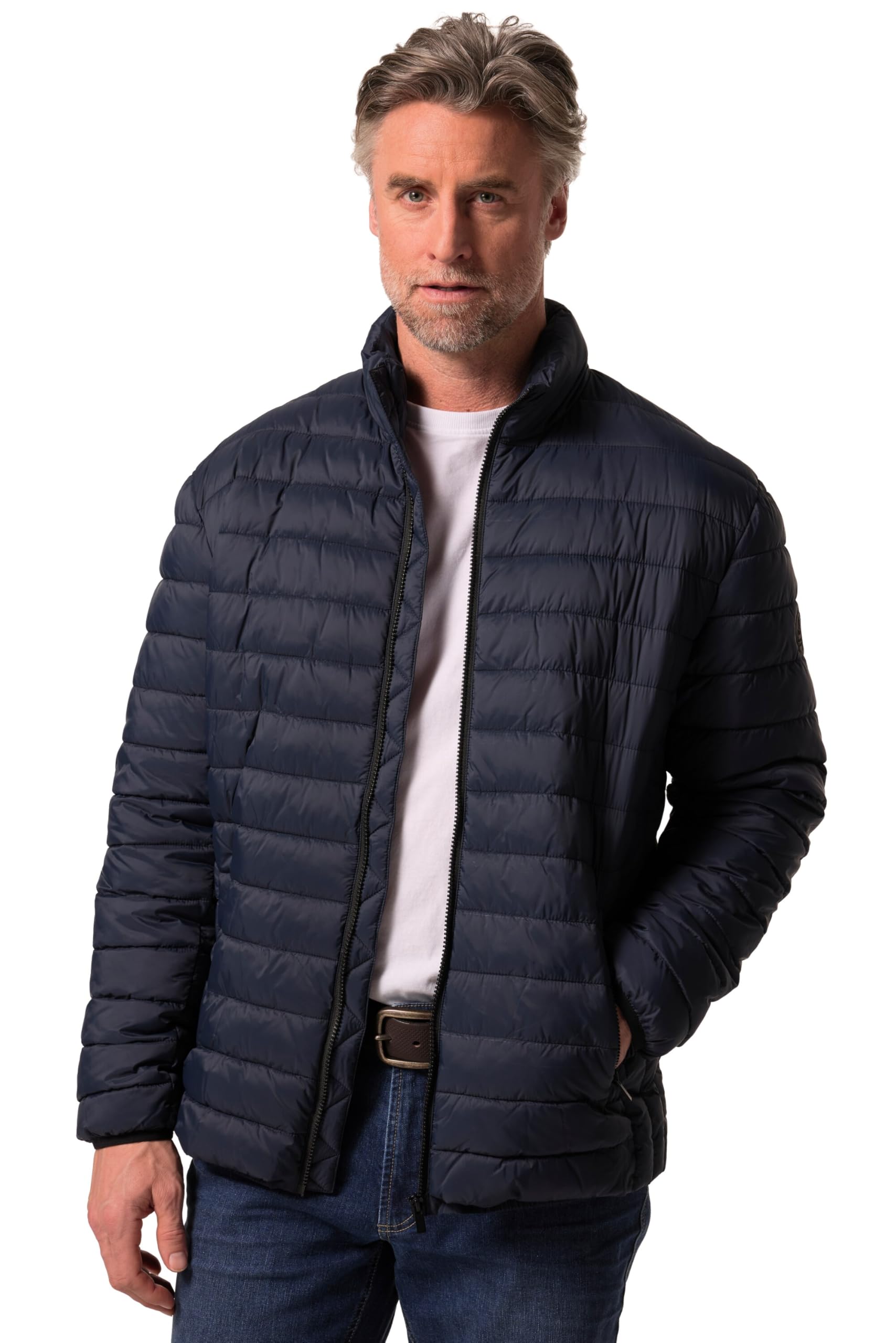 Boston Park Herren große Größen Übergrößen Menswear L-8XL Steppjacke, Bauchfit, Stehkragen 836638