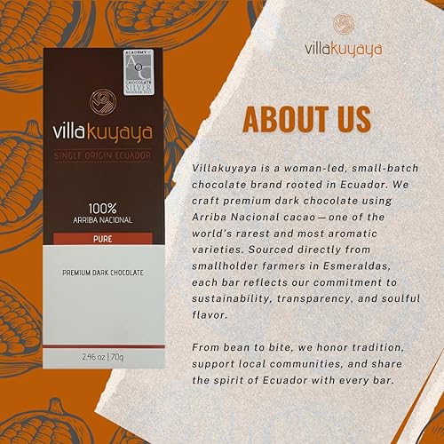 Miniatura 4 de Villakuyaya Chocolate negro premium de origen único 80% puro (ganador del Premio de Plata en los Premios de la Academia de Chocolate 2020, Londres)