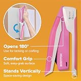 Bostitch Office Executive 3 in 1 Stapler, One Finger, 20 Sheet, Pink – view 7