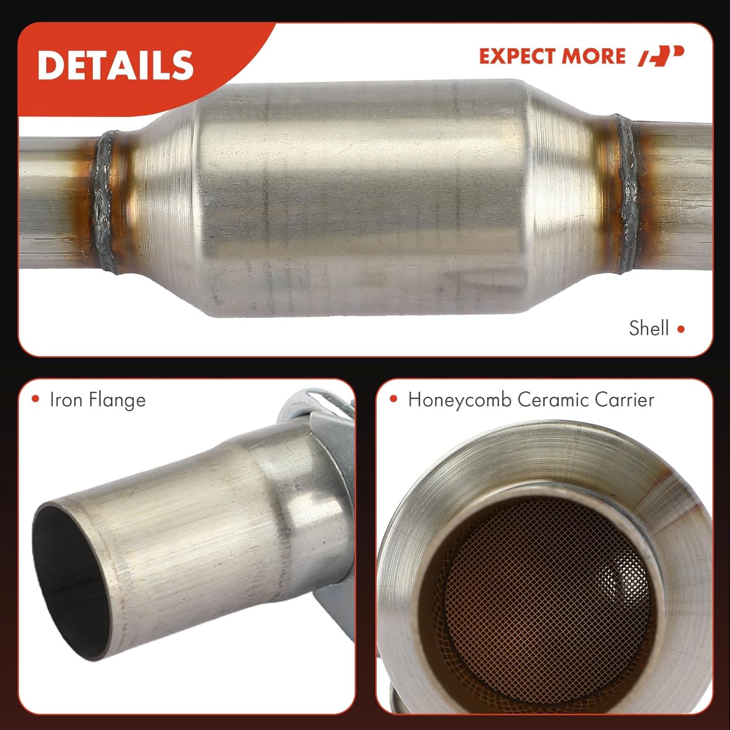 A-Premium Rear Catalytic Converter Kit Direct-Fit Compatible with Toyota Highlander 2004-2007 & Lexus RX330 2004-2006, 3.3L, EPA Compliant, Replace# 1742031180, 1742020350