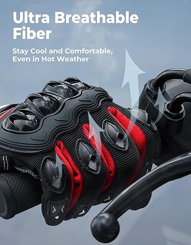 Miniatura 5 de KEMIMOTO - Guantes de motocicleta para hombre, guantes de ciclismo para pantalla táctil, para deportes al aire libre, en carretera, vehículo