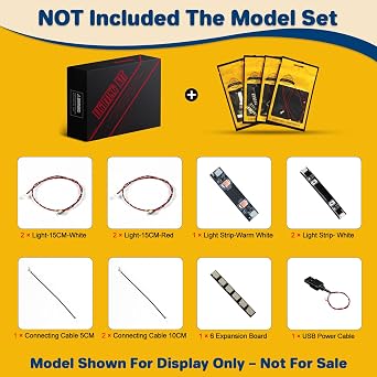 LocoLee Upgraded Version Led Light Set Compatible with Lego 77239 Porsche 911 GT3 RS Super Car Led Decoration Lighting Kit Compatible with Lego 77239 Building Blocks Model,Only Lights Set,No Model [Energy Class A+]