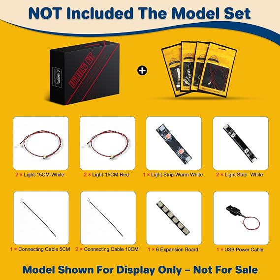 LocoLee Upgraded Version Led Light Set Compatible with Lego 77239 Porsche 911 GT3 RS Super Car Led Decoration Lighting Kit Compatible with Lego 77239 Building Blocks Model,Only Lights Set,No Model [Energy Class A+]
