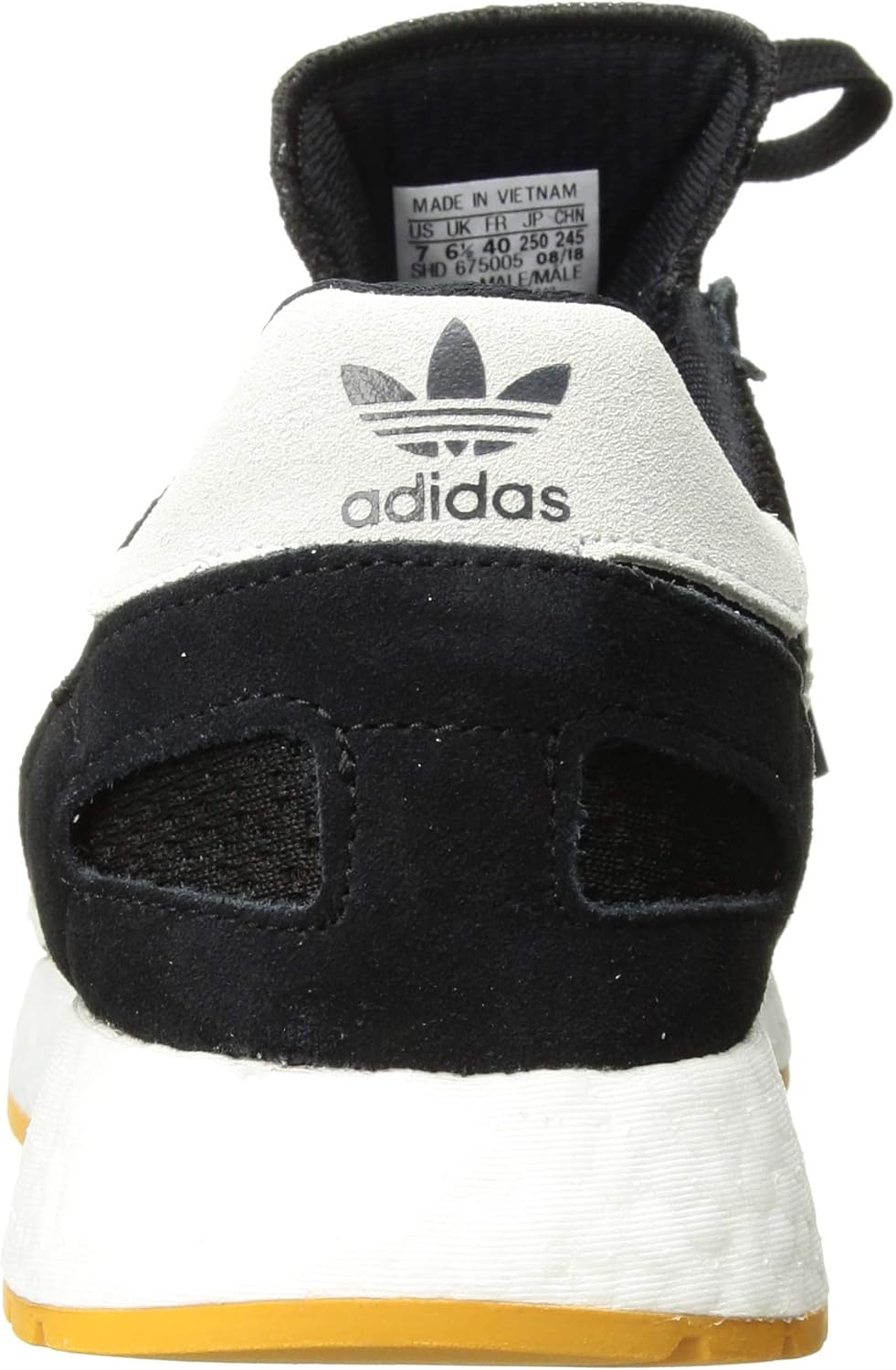 adidas Originals Men's I-5923 Shoe, Black/Crystal White/Yellow, 7.5 M US