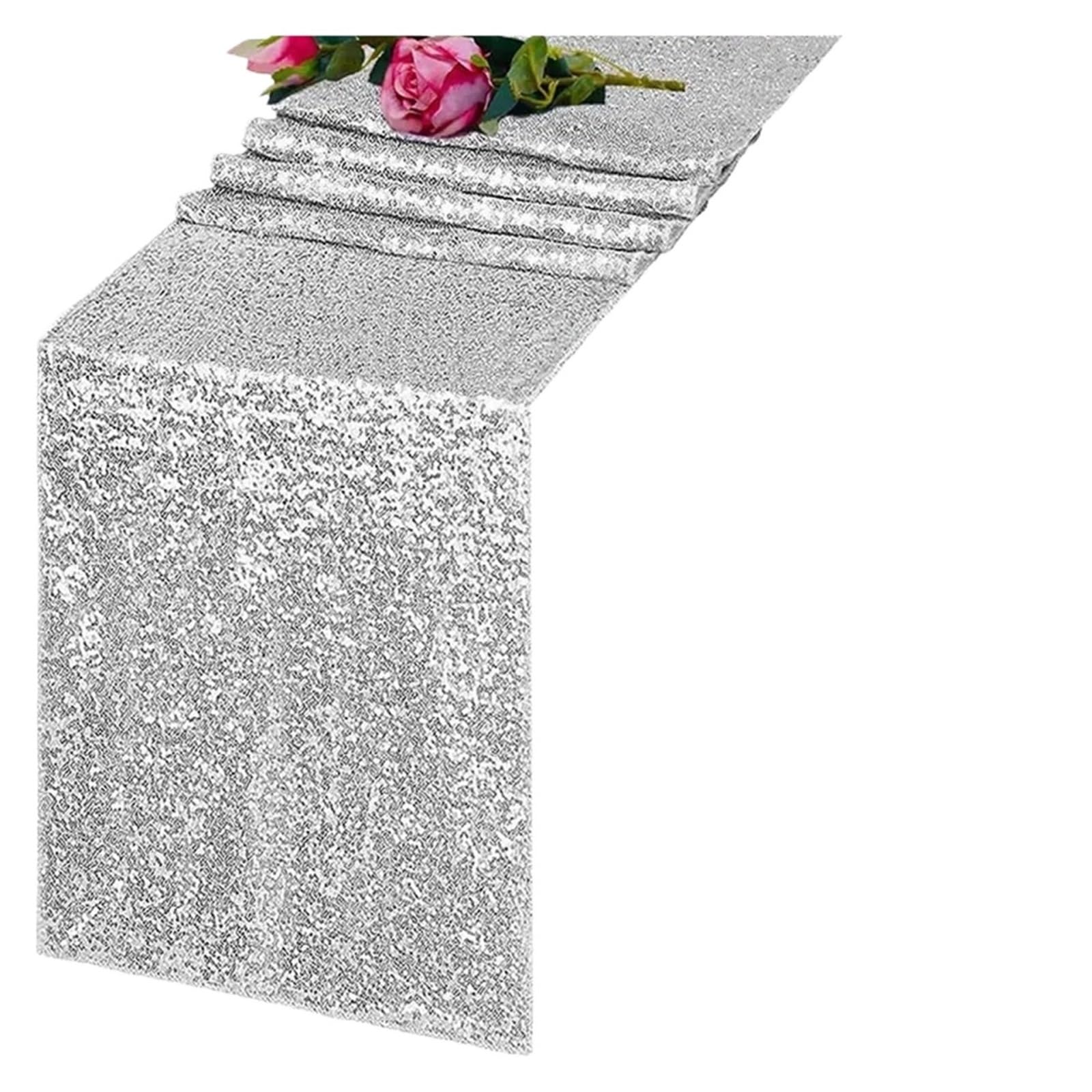 Enmrfvkz Color 2 Glitter Gauze Table Runner, Glitter Gauze Table Runner Multicolor 30X(180-275)Cm
