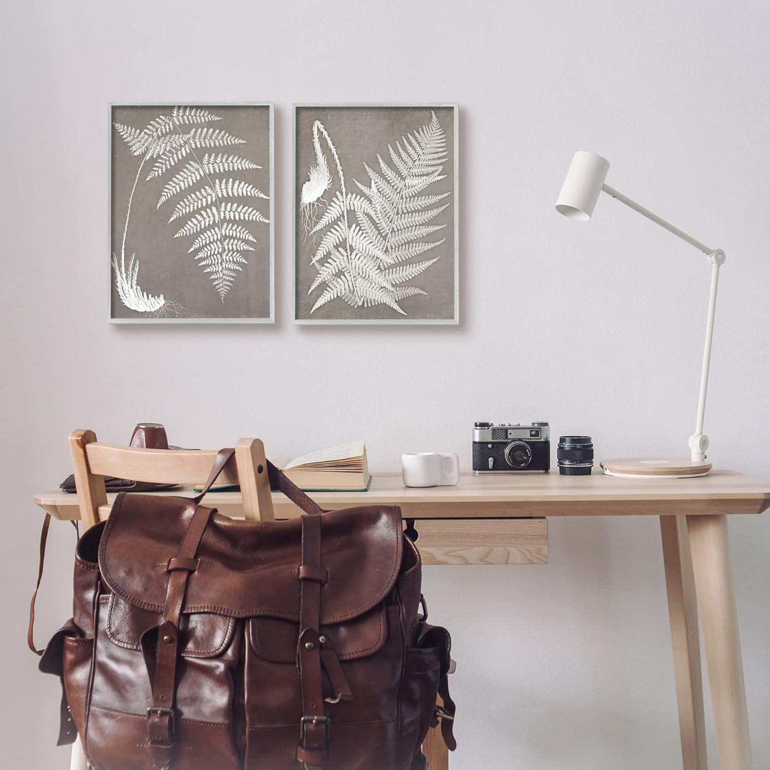 Stupell Industries Detailed Fern Plant White Botanical Herb Roots, Design by Graffitee Studios