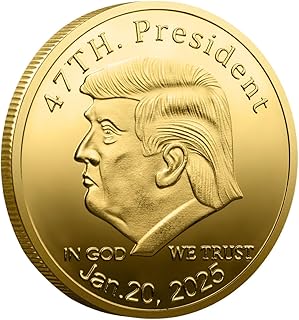 TYMLINYU Donald Trump Jan 20, 2025 Gold Plated Challenge Coin 47th President Make America Great Again Seal Limited Edition...