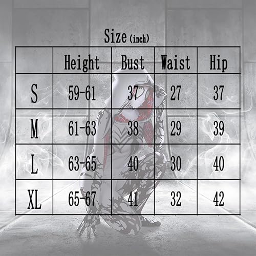 Miniatura 6 de hermixa Disfraz de araña para adultos, disfraz de araña fantasma blanco Gwen.