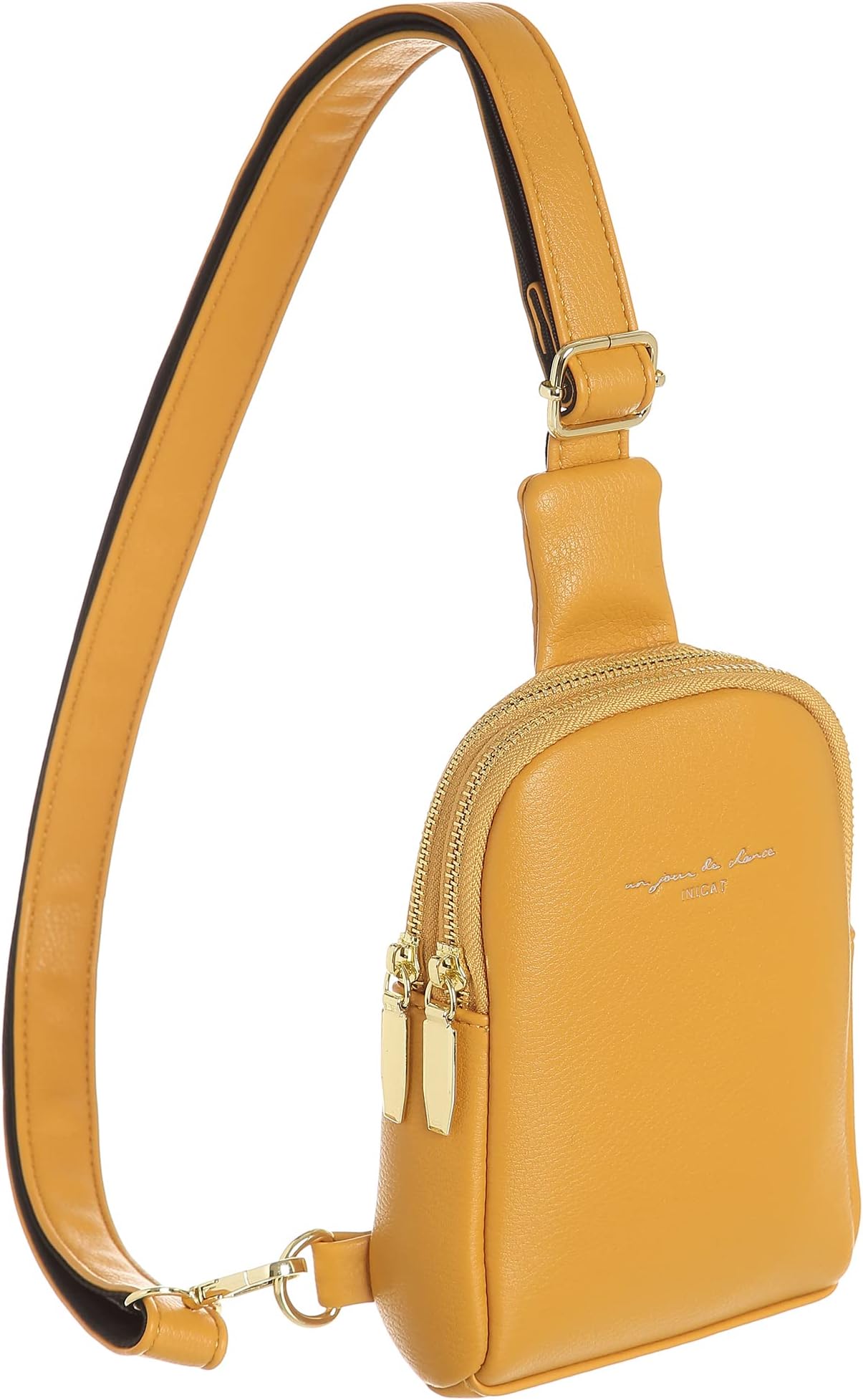 INICATSmall Crossbody Sling Bags for Women Vegan Leather Cell Phone Purse Fanny Packs for Women Men