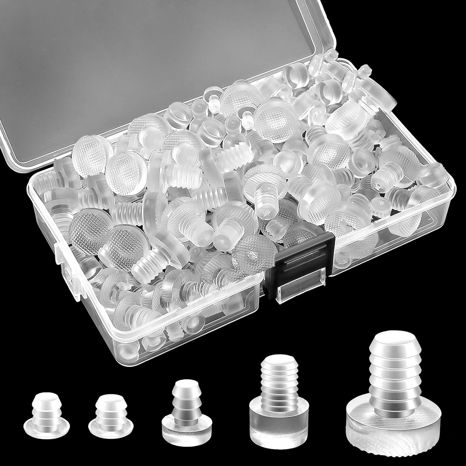 Glass Table Top Bumpers Clear Rubber Table Glass Bumper with Stem 5