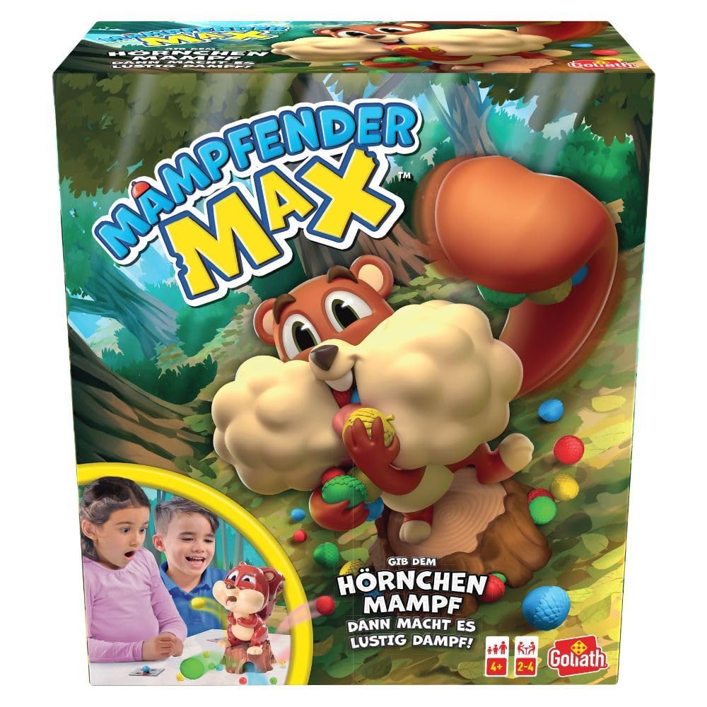Goliath Mampfender Max, Board Games for Children from 4 Years, Board Game for 2 to 4 Players, Fun Children's Game, Play with Family or Friends